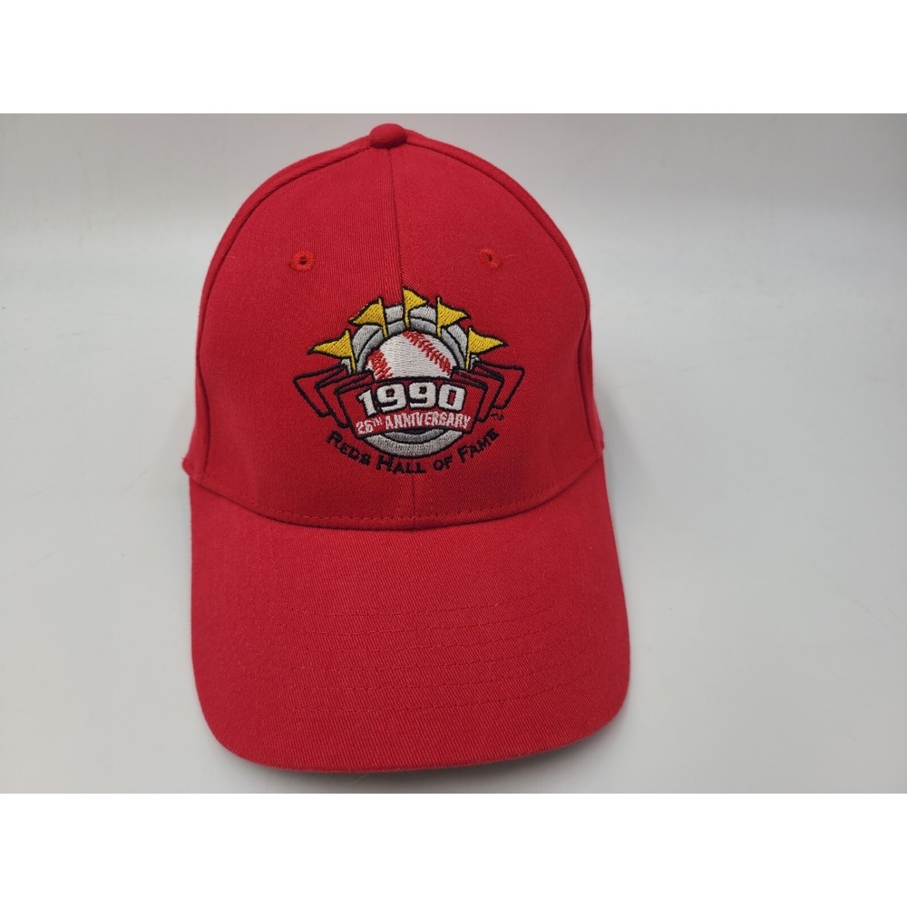 Cincinnati Reds Hall of Fame 1990 Anniversary Flex Fitted (Seems M-L) Hat Cap